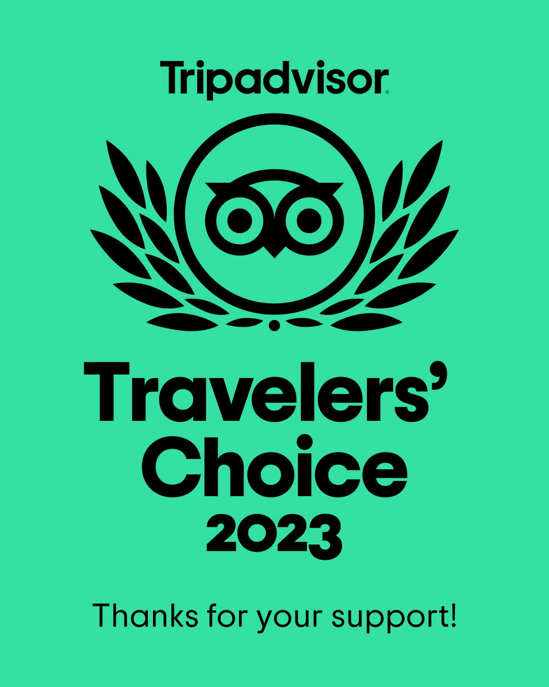 Tripadvbisor Travelers Choice 2023
